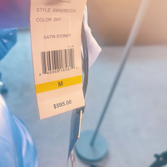 New with tags, never worn SAM NY blue goose feather coat with detachable hood - Picture 12 of 12